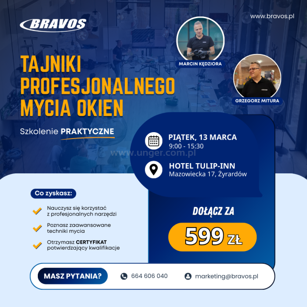 Szkolenie praktyczne - Tajniki profesjonalnego mycia okien