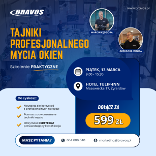 Szkolenie praktyczne - Tajniki profesjonalnego mycia okien