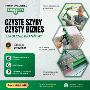 Szkolenie CZYSTE SZYBY, CZYSTY BIZNES – Profesjonalne mycie przeszkleń - Edycja 3